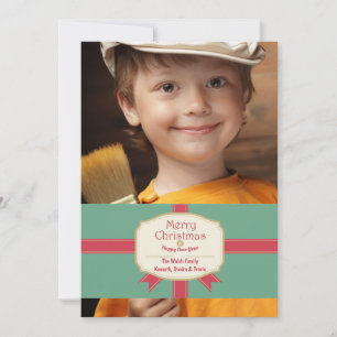 Festiva Tarjeta de Fotos de Sentimientos Navideños