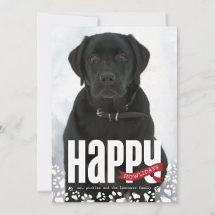 Festiva Tarjeta de fotos navideña feliz de los Mascotas de