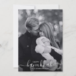 Festiva Tarjeta de fotos navideña feliz Hanukkah