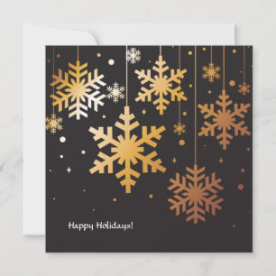 Festiva Tarjeta de Fotos Navideñas Copos de Nieve Colgados
