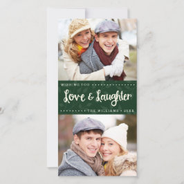 Festiva Tarjeta de fotos verticales de vacaciones de amor 