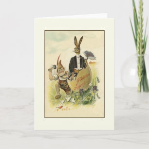 Festiva Tarjeta de Fröhliche Ostern pascua del alemán del