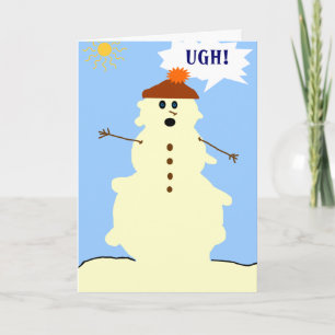 Festiva tarjeta de fusión de snowman
