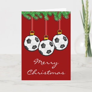 Festiva Tarjeta de fútbol para navidades