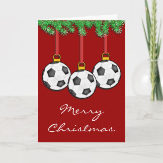 Festiva Tarjeta de fútbol para navidades