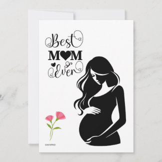 Festiva Tarjeta de futura mamá para el día de la madre