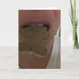 Festiva tarjeta de galletas de pan de jengibre