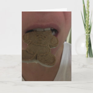 Festiva tarjeta de galletas de pan de jengibre