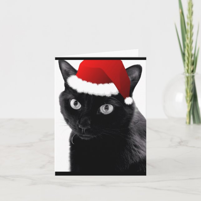 Festiva Tarjeta de gato "Ten un buen Navidad" (Anverso)