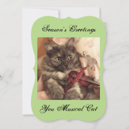 Festiva Tarjeta de Gatos Musicales de Cumpleaños por RoseW