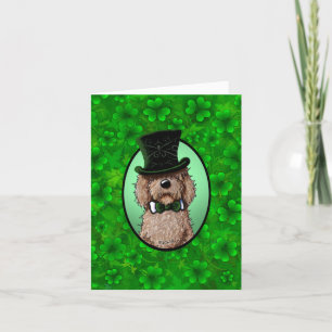 Festiva Tarjeta de Goldendoodle del día de San Patricio