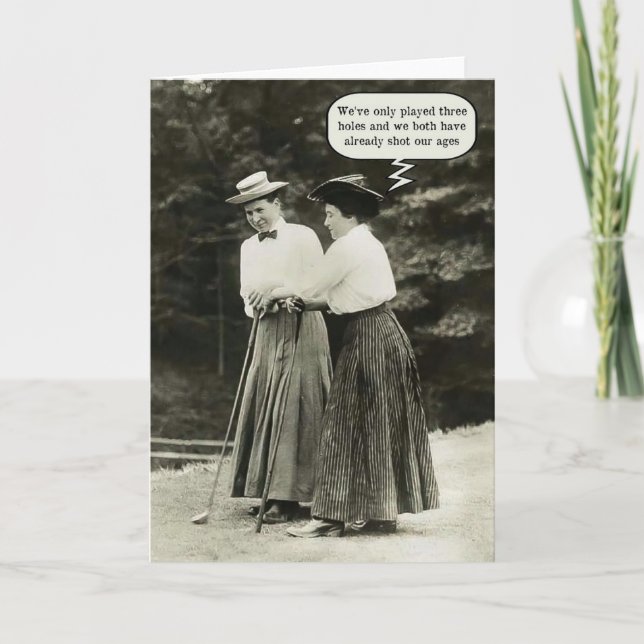 Festiva Tarjeta de golf de nuestra época (Anverso)