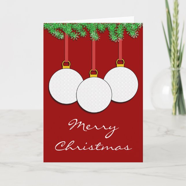 Festiva Tarjeta de golf para navidades (Anverso)
