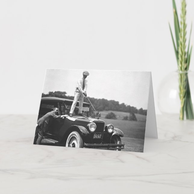 Festiva Tarjeta de golf Vintage (Anverso)