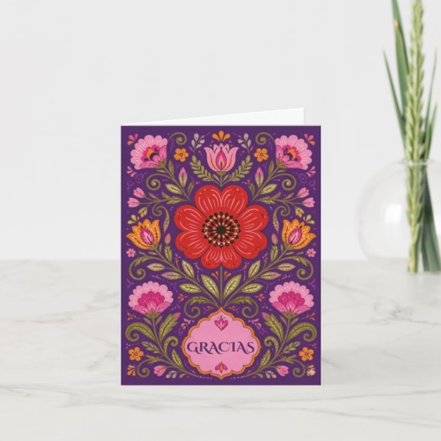 Festiva Tarjeta de GRACIAS (Anverso)