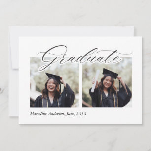 Festiva Tarjeta de graduación de Collage de fotos simple y