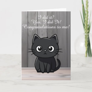 Festiva Tarjeta de graduación de gato negro más reciente