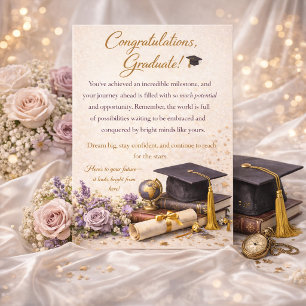 Festiva Tarjeta de Graduación Elegante
