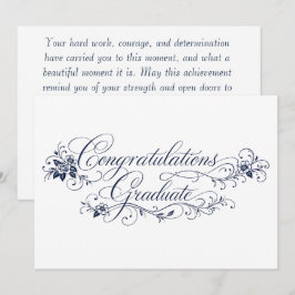 Festiva Tarjeta de Graduación Elegante con Mensaje Conmove