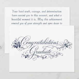 Festiva Tarjeta de Graduación Elegante con Mensaje Conmove