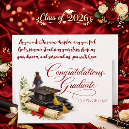 Festiva Tarjeta de Graduación Elegante con Saludo Espiritu