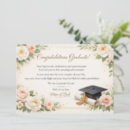 Festiva Tarjeta de graduación floral