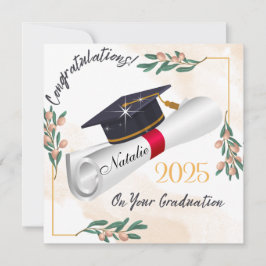 Festiva tarjeta de graduado de congresos imprimible, gradu