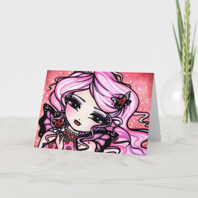 Festiva Tarjeta de hadas de la tarjeta del día de San (Anverso)