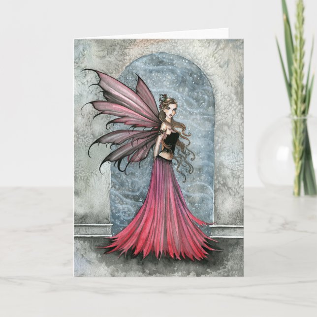 Festiva Tarjeta de hadas para Navidades blancos de Molly H (Anverso)