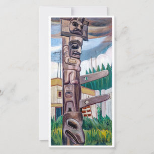 Festiva Tarjeta de Haida Totem   Emily Carr   Saludo