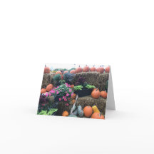 Tarjeta de Halloween de Otoño Calabazas