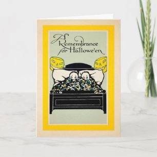 Festiva Tarjeta de Halloween de recuerdo retro