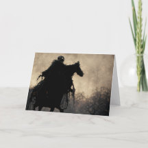 Tarjeta de Halloween del Jinete Negro