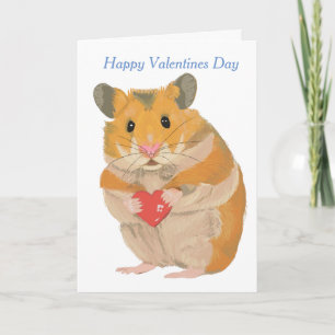 Festiva Tarjeta de hámster - San Valentín editable