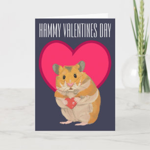 Festiva Tarjeta de hámster - tarjeta editable Hammy Valent
