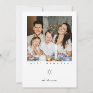 Festiva Tarjeta de Hanukkah con foto de Estrella de David