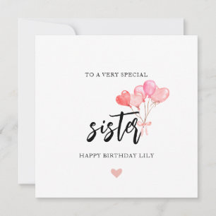 Festiva Tarjeta de hermana feliz cumpleaños