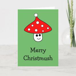Festiva Tarjeta de hongos de Santa Hat