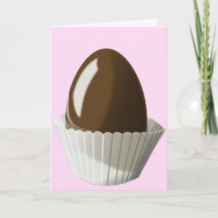 Festiva Tarjeta de huevo de chocolate