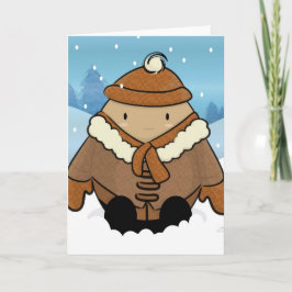 Festiva Tarjeta de huevo de nieve