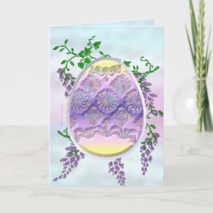 Festiva Tarjeta de huevo de Pascua tallada