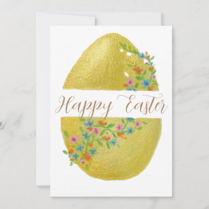 Festiva Tarjeta de "huevo dorado" de Pascua
