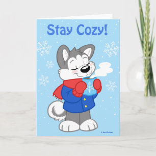Festiva Tarjeta de husky lindo