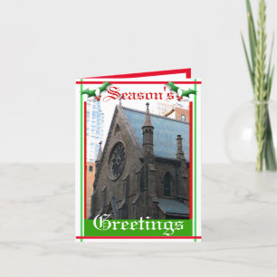 Festiva Tarjeta de iglesia de ladrillo envejecido