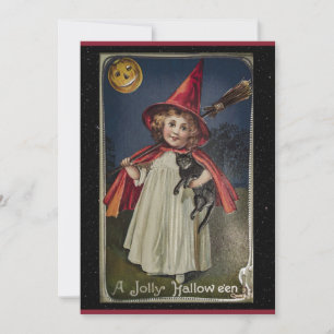 Festiva Tarjeta de Ilustración de Gato Vintage Personaliza