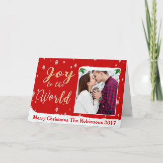 Festiva Tarjeta de imagen personalizada Alegría al mundo