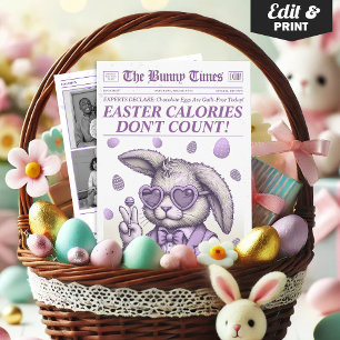 Festiva Tarjeta de inserción de cesta de pascua, tarjeta d