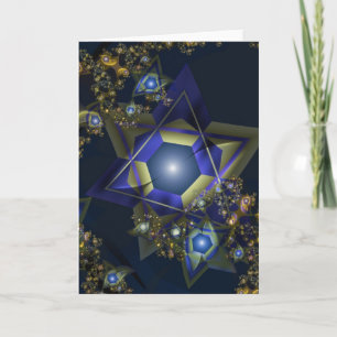 Festiva Tarjeta de Jánuca del fractal