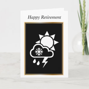 Festiva Tarjeta de Jubilación de Meteorólogo de la Persona