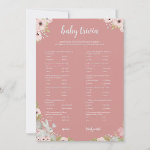 Festiva Tarjeta de juego Baby Shower Floral Easter Baby Tr